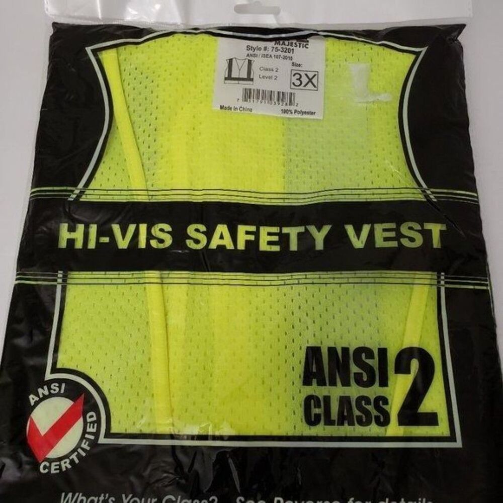 Majestic High Visibility Mesh Vest 3X